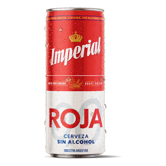 Cerveza Sin Alcohol Imperial Roja Liviana Lata X 355 Cc