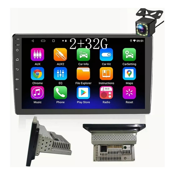 Estéreo Para Auto 1din Wifi Gps Android 9.1 De 2+32g 10 Inch