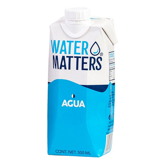Botellas De Agua Water Matters Tetra Pak Ecofriendly 500 Ml