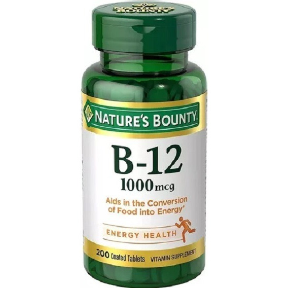 Vitamina B12 1000 Mcg Nature's Bounty, 200 Tabletas