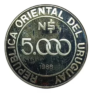 Uruguay - 5000 Nuevos Pesos 1988 - Km 99 (ref 124)