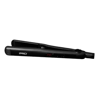 Plancha De Cabello Ipro Titanio Ionica Vibratoria Negra 110v