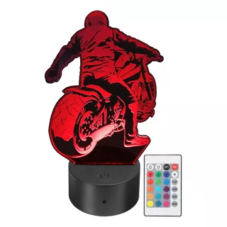 Lámpara Led Motero Motociclista Rgb Personalizada