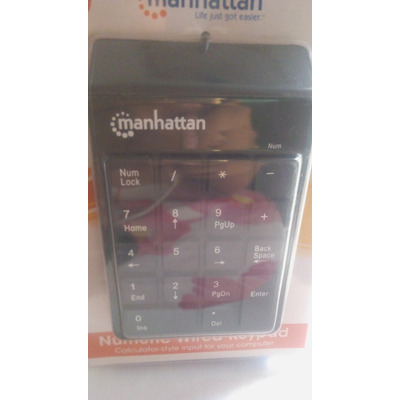 Teclado Numerico Manhattan 176354 Negro, Alambrico, Usb