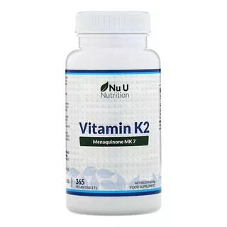 Vitamina K2 Mk7 Menaquinona Importada 200 Mcg 365 Tablets