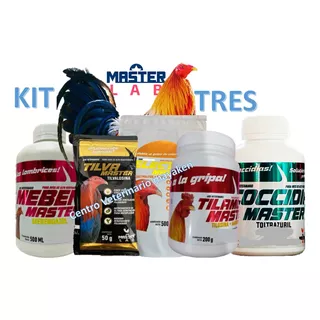 Kit Master Tres (coccidial + Electro+meben+ Tilamox+ Tilva)