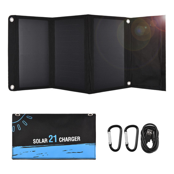 Cargador Solar De Camping Con Placa De Carga Para Energía So