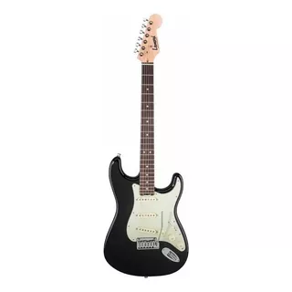 Guitarra Eléctrica Leonard Le362 Stratocaster De Aliso Black Con Diapasón De Palo De Rosa