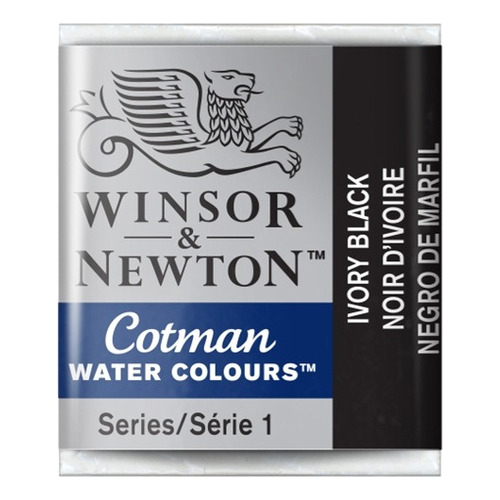 Acuarela Winsor & Newton Cotman ½pan Negro Marfil