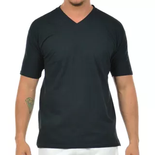 Kit 3 Camiseta Masculina Malha Fria Decote V