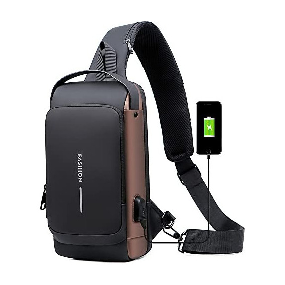 Usb Bolso De Pecho Bolso De Moto Para Hombre Bolso Bandolera