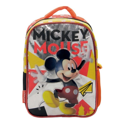 Mochila Colegial Espalda Jardin Mickey Mouse - Children's Color Rojo
