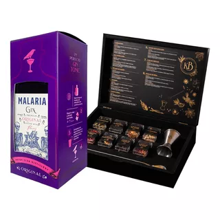 Estuche Premium Gin Malaria Original 700ml + Caja Kaia Black