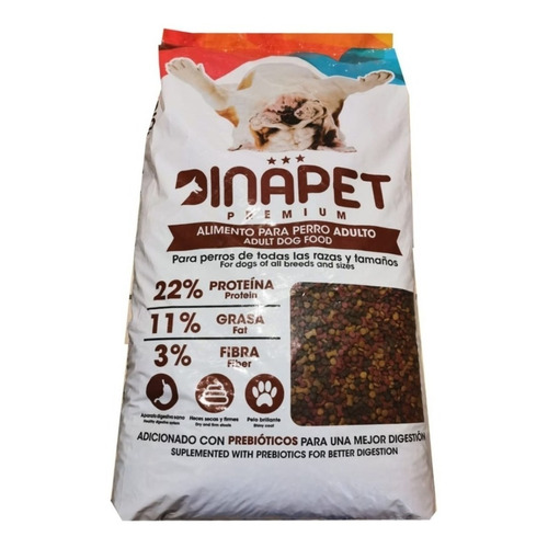 Alimento para perro adulto Dinapet Premium bolsa de 20kg