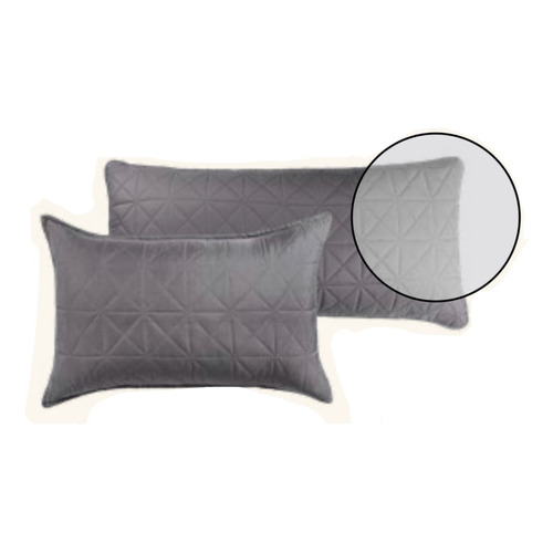 Funda Almohada Estándar Stone Vianney Gris 70 X 46 Cm Liso