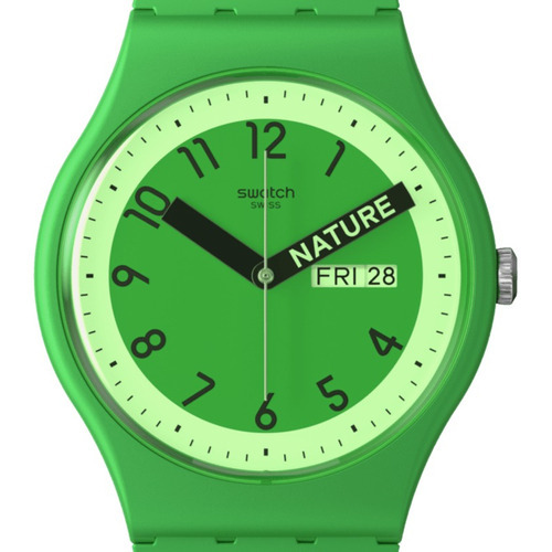 Reloj Swatch Proudly Green De Silicona So29g704 Ss Color de la malla Verde Color del bisel Verde Color del fondo Verde