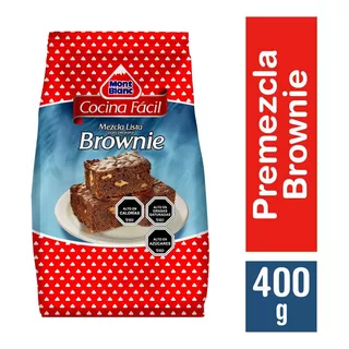 Mezcla Brownie Sabor Chocolate  Lista Para Preparar Mont Blanc 400 Gr Carozzi