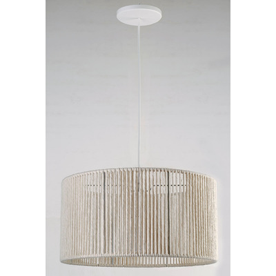 Lampara Colgante Hilo 35cm Natural Diseño Apto Led 