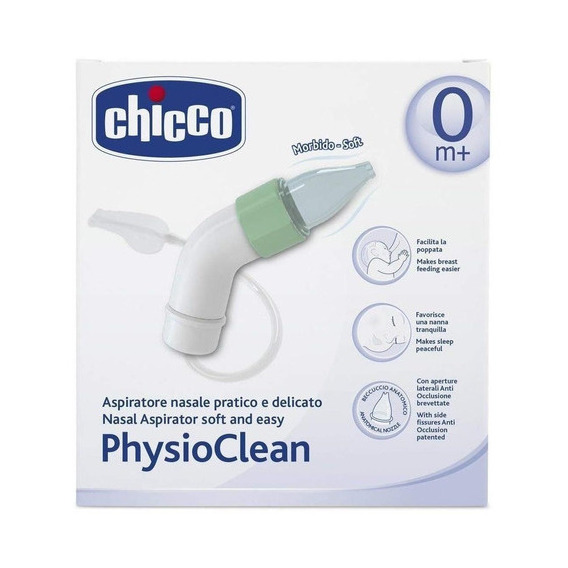 Aspirador Nasal Para Bebe Marca Chicco Boquillas Bolsa 0m+ Color Blanco