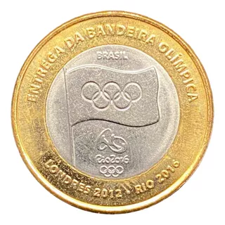 Brasil - Bandera Olimpica - Rio 2016 - Año 2012 - 1 Real