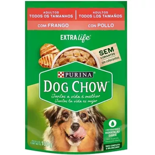 Ração Úmida Cães Frango Ao Molho Sachê 100g Purina Dog Chow