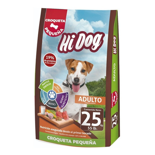 Alimento Hi Dog para perro adulto de raza  pequeña sabor mix en bolsa de 25kg
