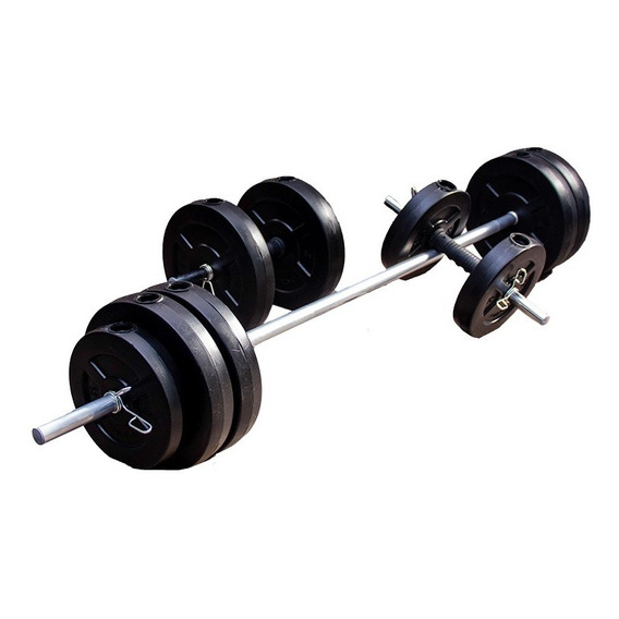 Kit Sonnos Barra + Mancuernas Semimacizas + 40 Kg Discos Gym