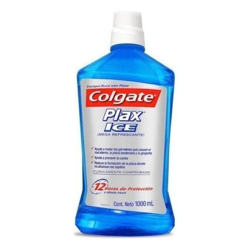 Colgate Plax Ice 1 Lt Litro Enjuague Bucal 