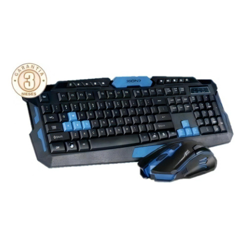 Combo Teclado Y Mouse Gamer Inalambrico Xion Xi-kbgamer5 Color del teclado Negro
