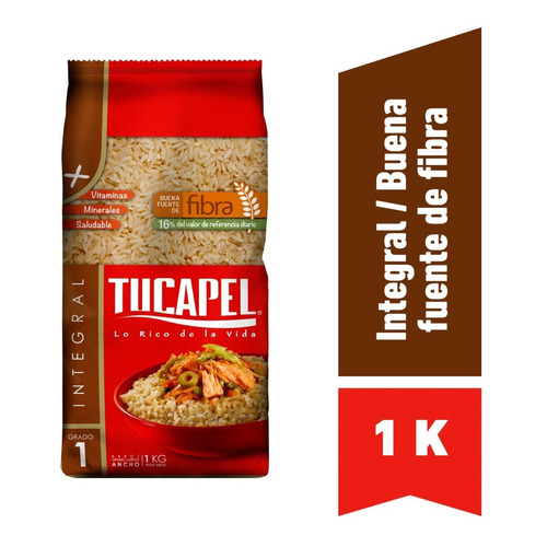 Arroz Tucapel Integral G1 Largo 1 Kg