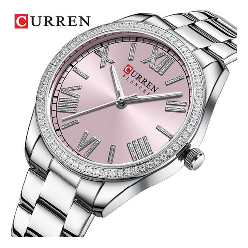 Espetacular Reloj Curren 9088 De Dama Color del fondo Rosa