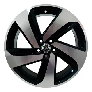 4 Rodas Aro 18 Vw Polo Gts Brw 1330 5x100 Preta Diamant