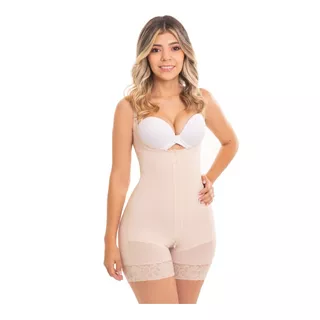 FAJA COLOMBIANA CALZÓN LEVANTACOLA BEIGE SXA-0327 MYD - PAOPINK