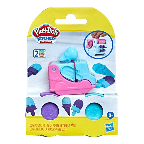 Play Doh Minicamiones De Comida Surtidos - Hasbro Color Celeste Y Rosa