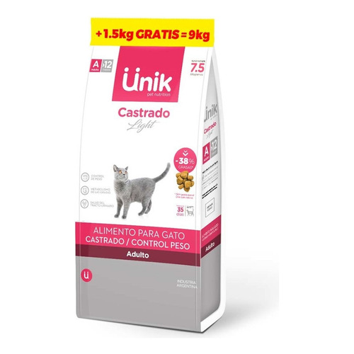 Unik Gato Castrado Light 9kg