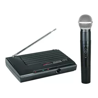 Microfono Inalambrico Profesional Audiobahn Estuche Amv140 Color Negro