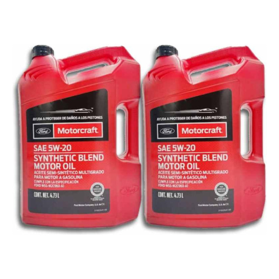 2 Garrafas De Aceite 5w20 Semi-sintetico Motorcraft