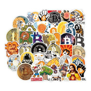 50 Stickers Pegatinas Bitcoins Monedas Pc Geek Laminas