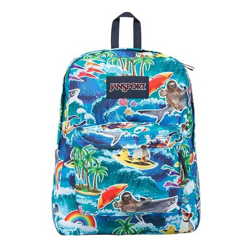 Mochila Jansport Superbreak *demasiada Variedad* Children's Color Celeste/Naranja