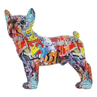 Bulldog Frances Figura Decorativa Grafite Colores 