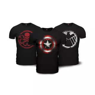 Combo 3 Camisetas Avengers Yarriba