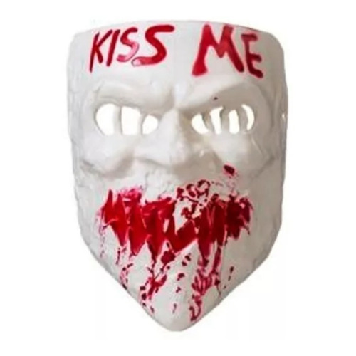 Mascara Careta Kiss Me La Purga Plastico Rigido Color Blanco