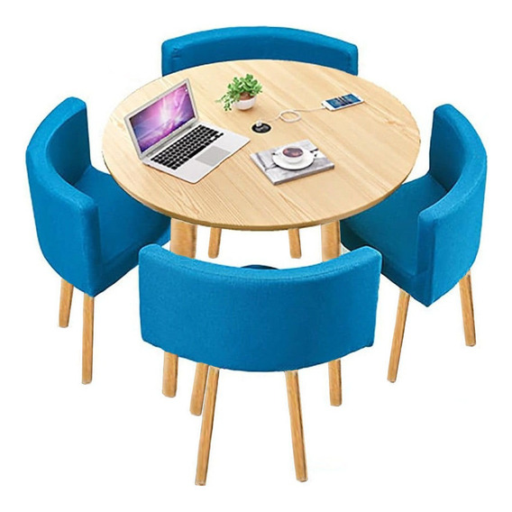 Juego De Mesa Comedor De Madera C/4 Sillas Genial!