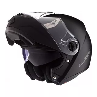 Casco Moto Rebatible Ls2 370 Mate Doble Visor Solomototeam