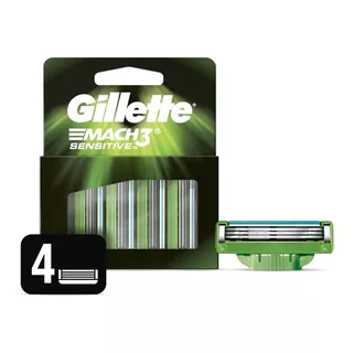 Cartuchos De Afeitar Gillette Mach3 Sensitve 4 Un