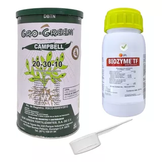 Gro-green 1kg Fetilizante Crecimiento + Biozyme Floracion