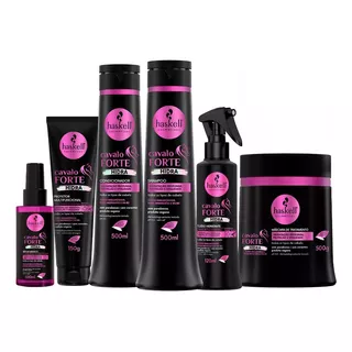 Kit Haskell Cavalo Forte Hidra Completo 500ml + Brinde