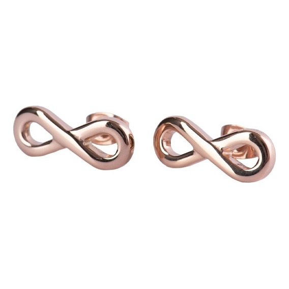 Aretes Mujer Infinito Acero Inoxidable, Regalo Mujer Luckyly Color Oro Rosa