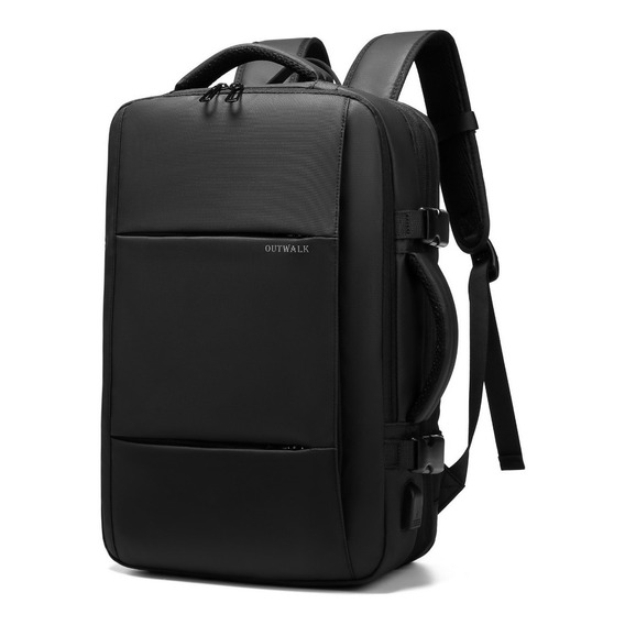 Mochila Notebook Reforzado Oficina Diaria Negro Usb