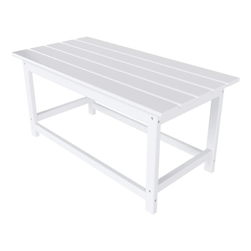 Mesa De Jardín De Madera De Polietileno Blanco Marfil